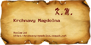 Krchnavy Magdolna névjegykártya