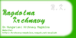 magdolna krchnavy business card